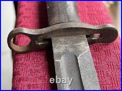 US WW1 1918 Old SA Springfield Armory Bayonet Fighting Knife with Scabbard