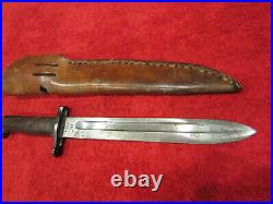 US WWI Model 1905 S. A. Bayonet Cut Down Fighting Knife WithScabbard