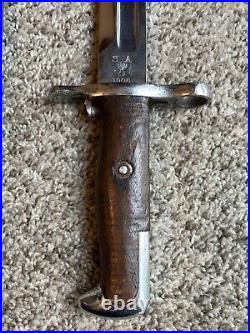 U. S. SA 1906 Bayonet with USN MK1 Scabbard Excellent