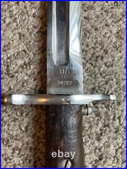 U. S. SA 1906 Bayonet with USN MK1 Scabbard Excellent