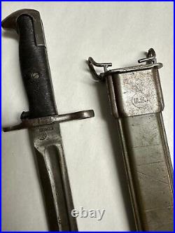 Usgi 10 Wwii M1 Garand Bayonet Uc-1942 With Scabbard. Item #uc-mod