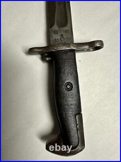 Usgi 10 Wwii M1 Garand Bayonet Uc-1942 With Scabbard. Item #uc-mod