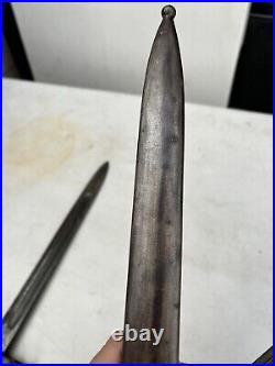 Vintage Bayonet With Scabbard Vtg 1899 Pre WWI Springfield Bayonet