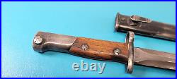 Vintage Belgium Model 1949 Rifle Bayonet Knife + Scabbard Match S/N#