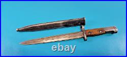 Vintage Belgium Model 1949 Rifle Bayonet Knife + Scabbard Match S/N#