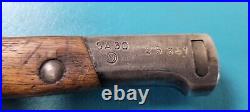 Vintage Belgium Model 1949 Rifle Bayonet Knife + Scabbard Match S/N#