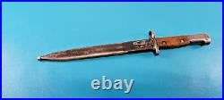 Vintage Belgium Model 1949 Rifle Bayonet Knife + Scabbard Match S/N#