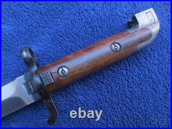 Vintage Original M1914 Swedish Bayonet And Scabbard With Frog