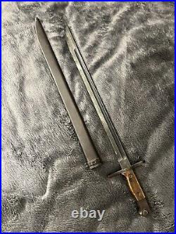 Vintage Original Us Ww2 M1 Uncut Bayonet And Scabbard Maker Pal 1943