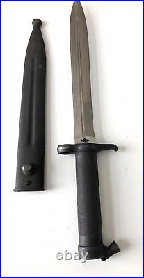 Vintage Swedish EJ AB Mauser M1896 13.5 Anchor Crown Bayonet & Scabbard