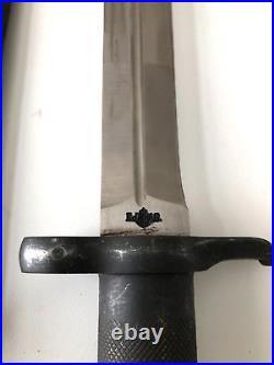 Vintage Swedish EJ AB Mauser M1896 13.5 Anchor Crown Bayonet & Scabbard