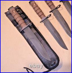 Vintage USMC OKC3S Marine Corps Knife Bayonet OKC + Sheath Scabbard Black MOLLE