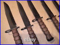 Vintage USMC OKC3S Marine Corps Knife Bayonet OKC + Sheath Scabbard Black MOLLE