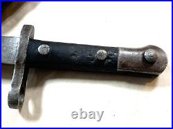 Vintage WW2 Turkish Mauser Bayonet AS. FA M1935 & Scabbard (8B)