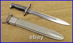 Vintage WWII USGI AFH M1 Garand Bayonet withM7 Scabbard Nice