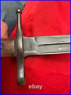 WW1 M1891 Italian Carcano Bayonet With Ribbed Steel Scabbard