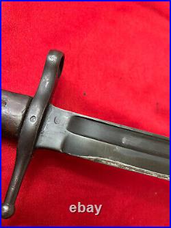 WW1 M1891 Italian Carcano Bayonet With Ribbed Steel Scabbard