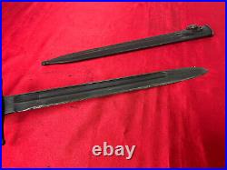 WW1 M1891 Italian Carcano Bayonet With Ribbed Steel Scabbard