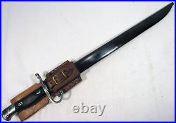 WW2 Japan Type 30 Kokura Bayonet, Replacement Scabbard & Replica Leather Frog