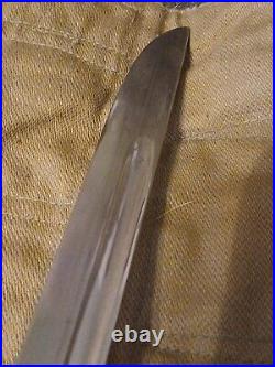 WW2 Japanese Type 30 Arisaka Bayonet & Scabbard, Vet Inscribed Scabbard