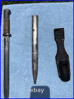 WW2 K98 Bayonet All Origional Scabbard & Frog Czech Made Marked 42 A80 2 CircleZ