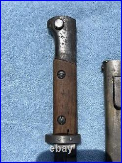 WW2 K98 Bayonet All Origional Scabbard & Frog Czech Made Marked 42 A80 2 CircleZ