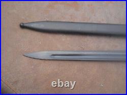 WW2 Mauser FN Model 24 export bayonet w Scabbard w frog long Blade 15 In. Nice