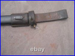 WW2 Mauser FN Model 24 export bayonet w Scabbard w frog long Blade 15 In. Nice