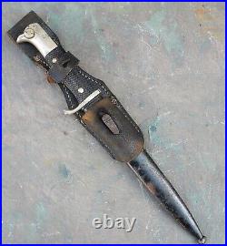 WW2 WWII German Dress Bayonet Knife with Scabbard E. Pack & Sohne Solingen