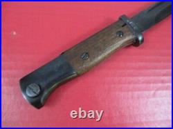 WWII Era Spanish M43 Mauser Rifle Bayonet & Scabbard Marked P. R. S. NICE
