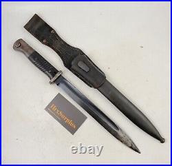 WWII German K98 Mauser Bayonet with Scabbard & Frog, WaA883 41ASW Horster 1941