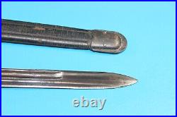 WWII Italian Model 1891 Bayonet & Scabbard + Frog Rocca 1940-42