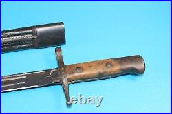 WWII Italian Model 1891 Bayonet & Scabbard + Frog Rocca 1940-42