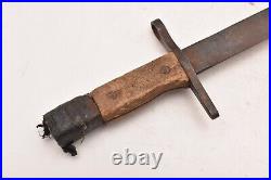 WWII Japanese Type 30 Bayonet Straight Quillion Kife Wood handle TALW