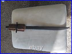 WWII Japanese Type 30 Bayonet Straight Quillion withWooden Scabbard a-x