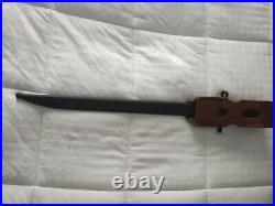 WWII Japanese Type 30 Bayonet Straight Quillion withWooden Scabbard a-x