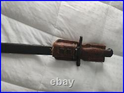 WWII Japanese Type 30 Bayonet Straight Quillion withWooden Scabbard a-x