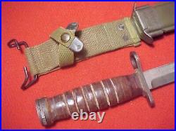 WWII US M1 CARBINE BAYONET GUARD MK'D UTICA WithM8A1 BM CO SCABBARD NEAR MINT