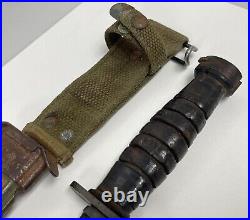 WWII U. S. CASE USM4 M1 Carbine Rifle Bayonet Knife & USM8 B. M. Co. Scabbard