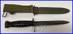 WWII U. S. CASE USM4 M1 Carbine Rifle Bayonet Knife & USM8 B. M. Co. Scabbard