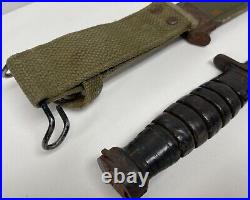 WWII U. S. CASE USM4 M1 Carbine Rifle Bayonet Knife & USM8 B. M. Co. Scabbard