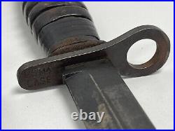 WWII U. S. CASE USM4 M1 Carbine Rifle Bayonet Knife & USM8 B. M. Co. Scabbard