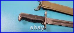 WWII U. S. Military U. F. H. 1943 M1 Garand Bayonet + Scabbard K-23