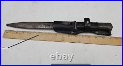 WWII WW2 German K98 1940 Bayonet E. U. F Horster with Clemen Jung Scabbard & Frog