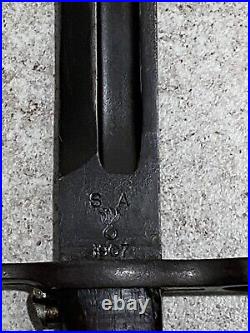 WWI AEF US Army M1905 16in Bayonet SA 1907 Springfield Armory WW2 NO SCABBARD