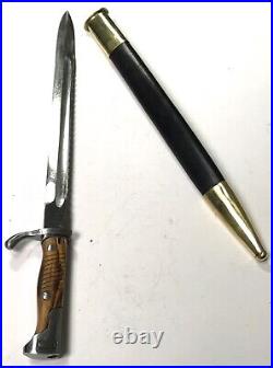 WWI GERMAN GEW98 G98 8mm RIFLE M1898 M1902 SAWTOOTH BAYONET & SCABBARD