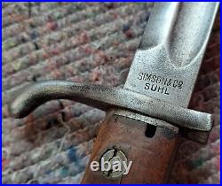 WWI German S98/05 aA Mauser Butcher Old Style Bayonet