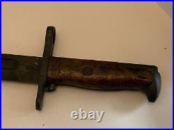 WWI SA Springfield Armory M1905 Bayonet Dated 1917 withScabbard