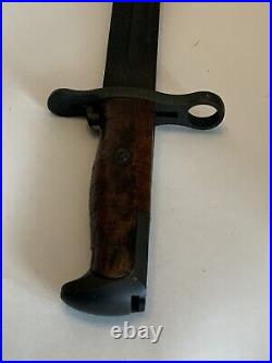 WWI SA Springfield Armory M1905 Bayonet Dated 1917 withScabbard