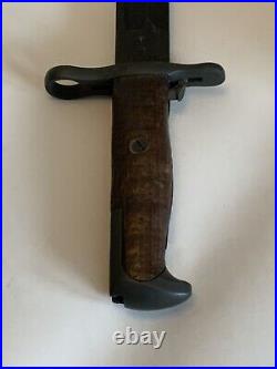 WWI SA Springfield Armory M1905 Bayonet Dated 1917 withScabbard